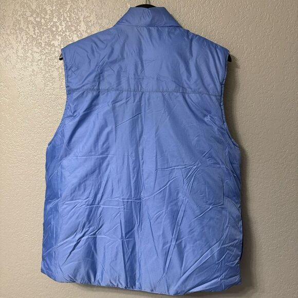 Land’s End Women’s Down Reversible Puffer Vest Black and Blue Size 8/10 - Picture 4 of 8